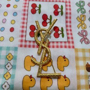 Saint Laurent Gold Brooch